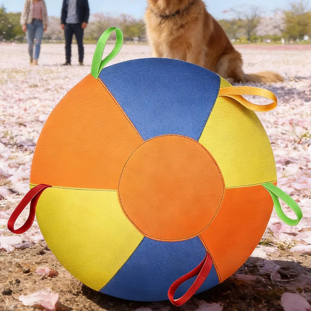 Juguete para Perro de Pastoreo Juguete Interactivo Calmante para Mascotas | Pelota de Perro Calmante con Asa para Perros Pequeños, Medianos, Grandes, Masticadores, Exterior, Jardín