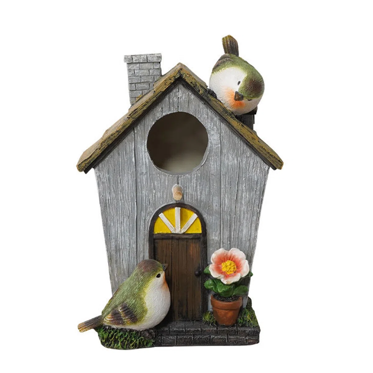 Resina al aire libre Hummingbird Cage Garden Yard Decoration Bird Nest Shelter House for Observation Resin Bird House