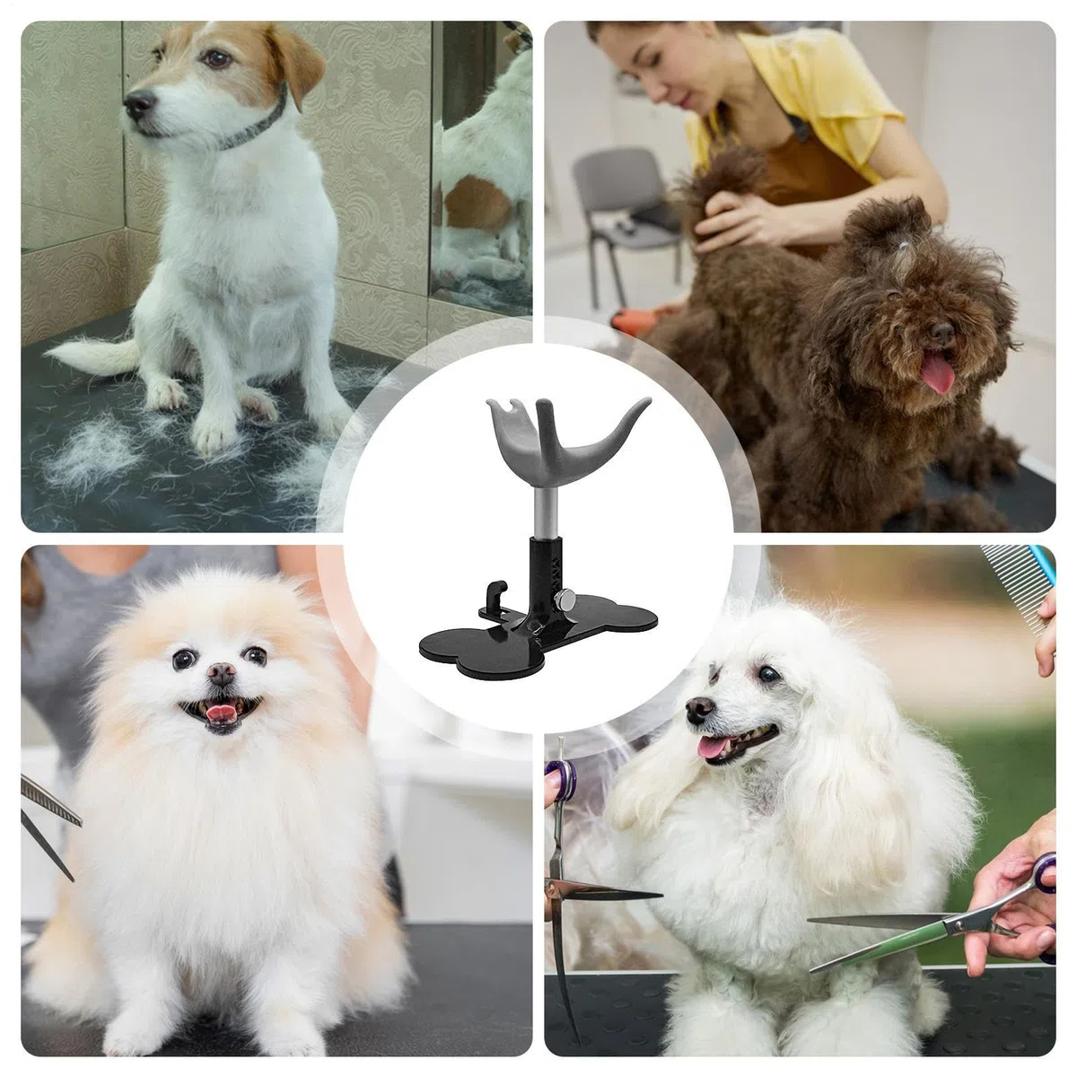 Genérico Silla De Aseo para Perros Pequeños - Soporte para Corte de Cachorros | Escalera Plataforma de Altura Ajustable para Baño, Corte y Peluquería Canina