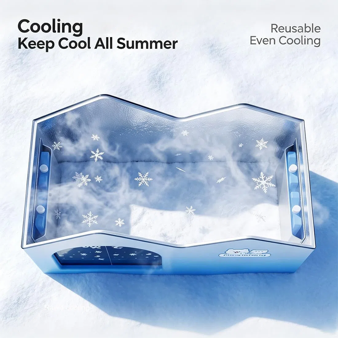 Casa Refrigerante para Mascotas con Bolsas de Hielo, Tienda Plegable Aislante para Gatos y Perros, Refugio Portátil de Verano Interior Exterior (A-45 * 35 * 37 cm)