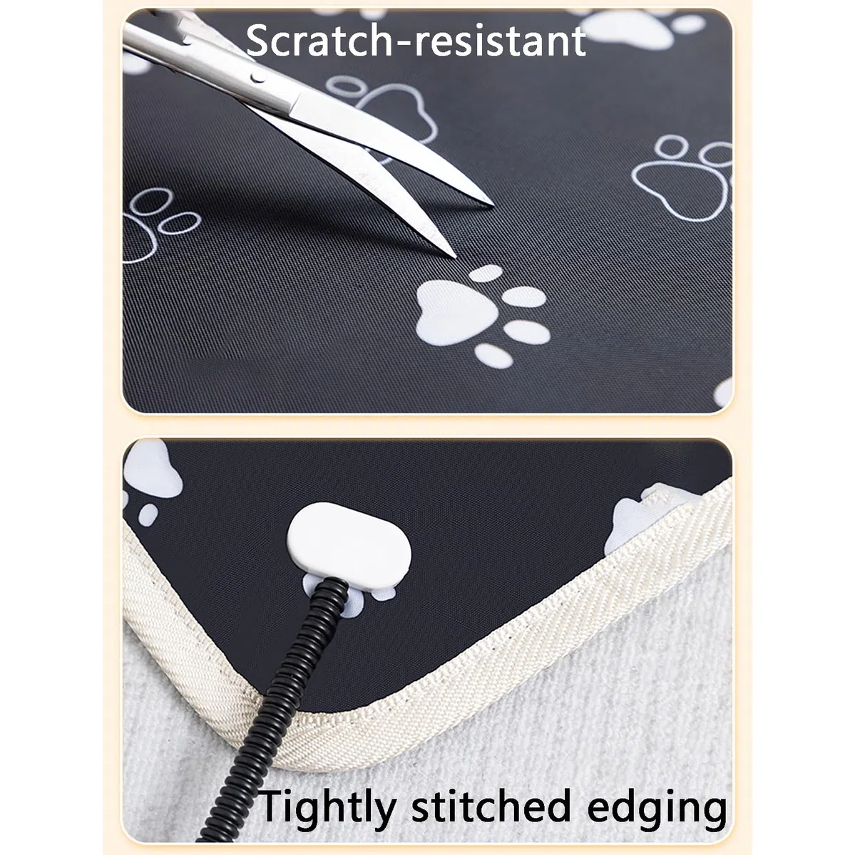 Manta Termica Gatos, Manta Eléctrica para Perros, con Temperatura y Temporizador Ajustables, Impermeable y Duradera, para Gatos y Perros(XXX-Large)