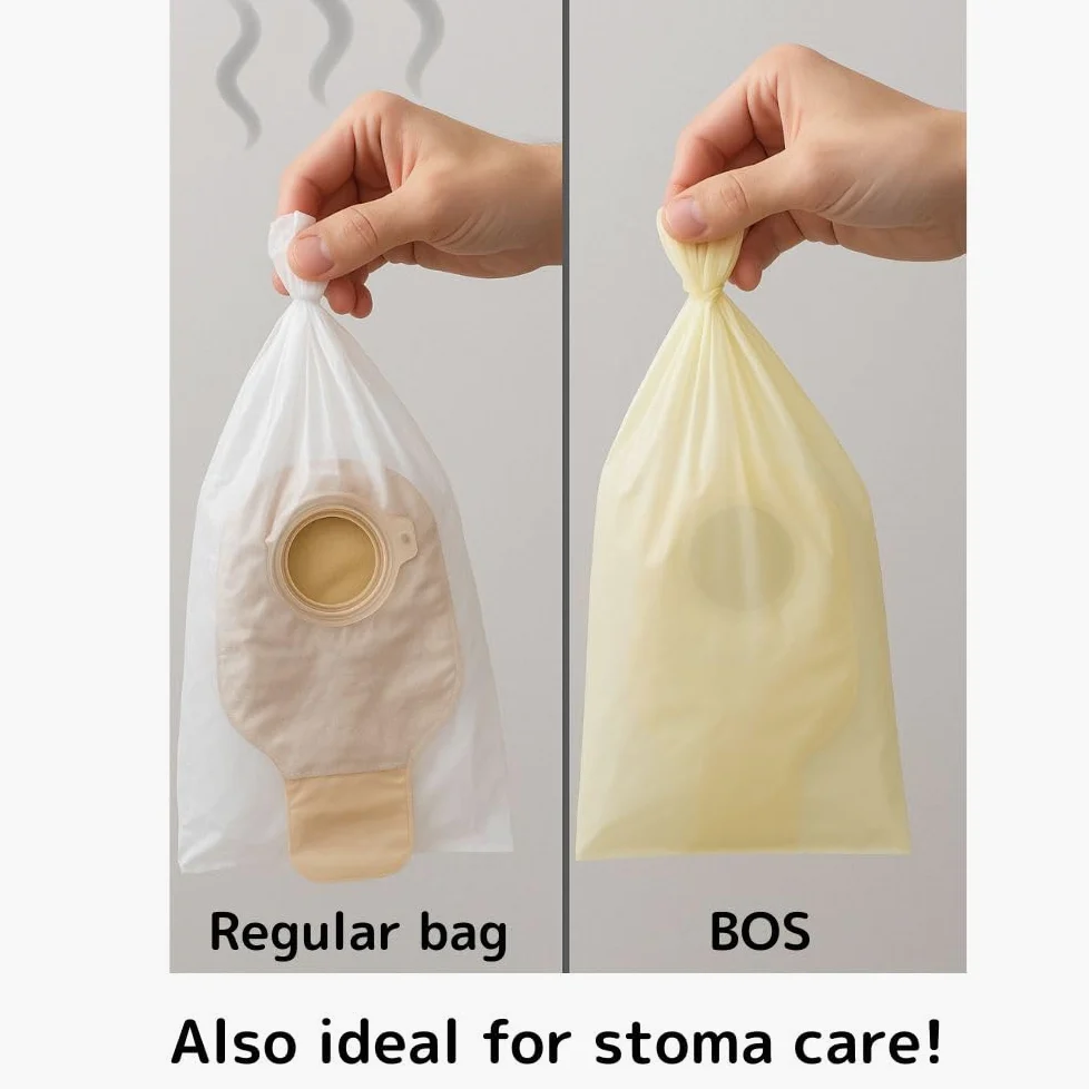BOS Amazing Odor Sealing - Bolsas de eliminación de residuos de gatos y arena para gatos, duraderas y sin perfume (90 bolsas) [Tamaño: M, color: azul claro]