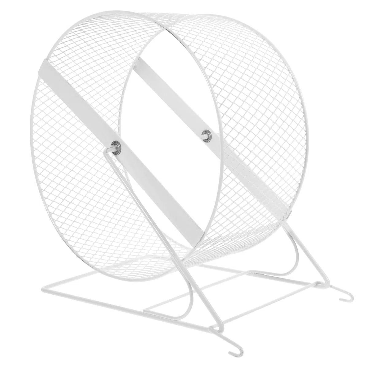 PRETYZOOM Rueda Silenciosa de Ejercicio para Hámster y Ardilla Pequeña, Hierro Blanco 32 Cm, Juguete para Animales Pequeños, Accesorio de Jaula para Correr y Mantener Mascotas Saludables
