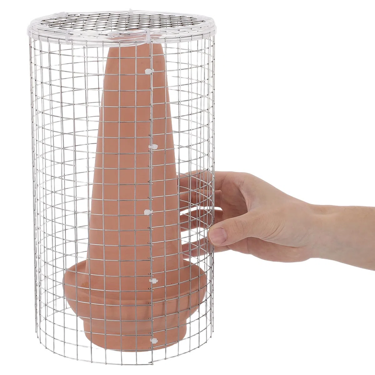 Toyvian Cubeta y Borde Ensanchado Fondo Microperforado para Acuarios con Red de Aislamiento Material de Arcilla y Acero Inoxidable para Desove para Peces Ángel y Huevos