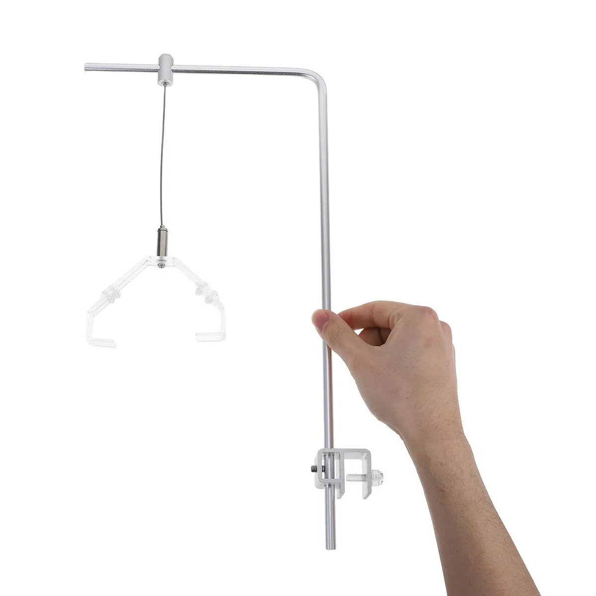 Gatuida Soporte para Lámpara de Acuario de Aleación de Aluminio Ajustable en Altura, Colgador de Luz para Plantas de Pecera, Compatible Acuarios de Agua Dulce y Salada, 2 Piezas 4