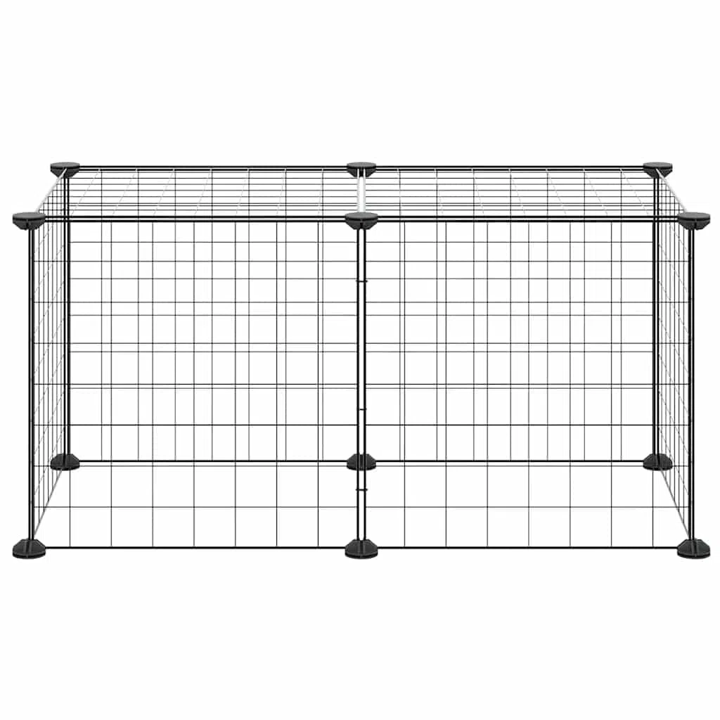 Jaula para mascotas, color negro, 35 x 35 cm, acero para hámster, cobayas, conejos, ratones, ratas, chinchillas, hurones, degu, roedores, interiores y exteriores