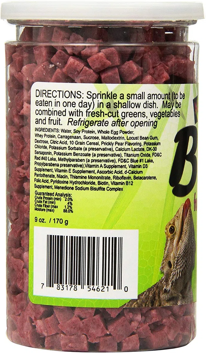 Nature Zone Bearded Dragon Bites Nutritious Soft Moist Food 9oz - 3 Pack