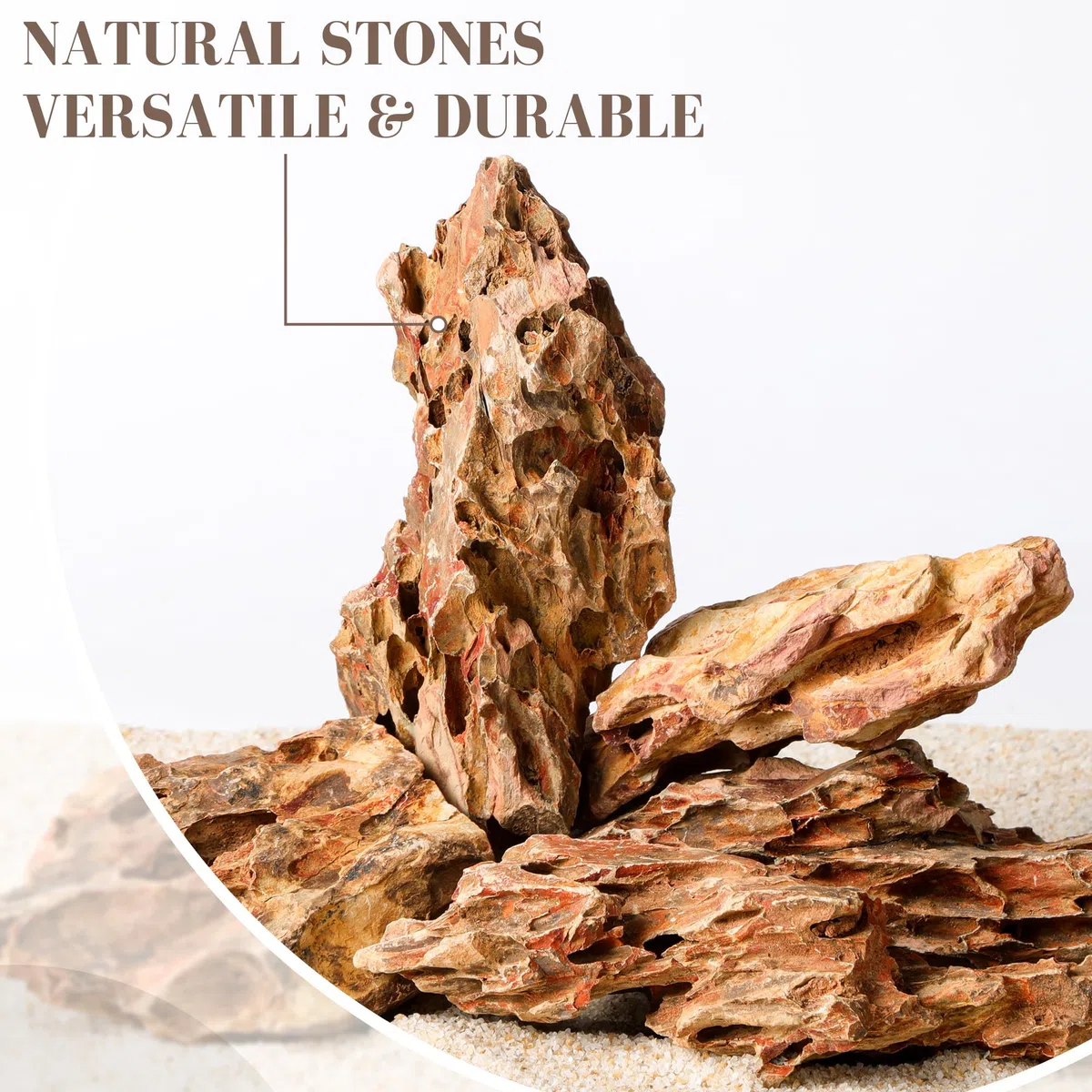 Piedra Dragon Natural 5,5-20,5 cm, Juego de 5 Piedras Mixtas para Aquascaping, Terrarios y Decoración de Acuarios