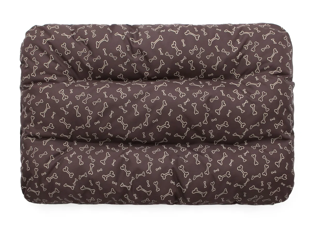 Colchón para perros, sofá para perros, cojín para perros, sofá, colchón, cama, cama para mascotas, suave, cojín R1, 90 x 60 cm, color marrón oscuro en los huesos