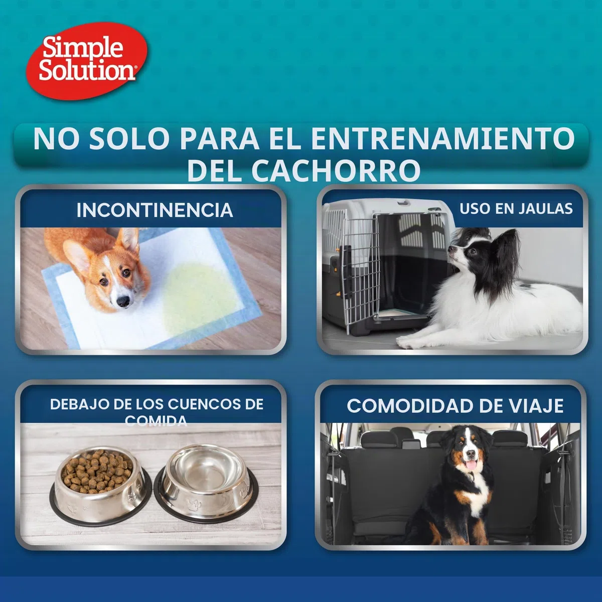 Simple Solution Almohadillas para perros Todo el día Premium 6 capas, aroma lavanda paquete de 50
