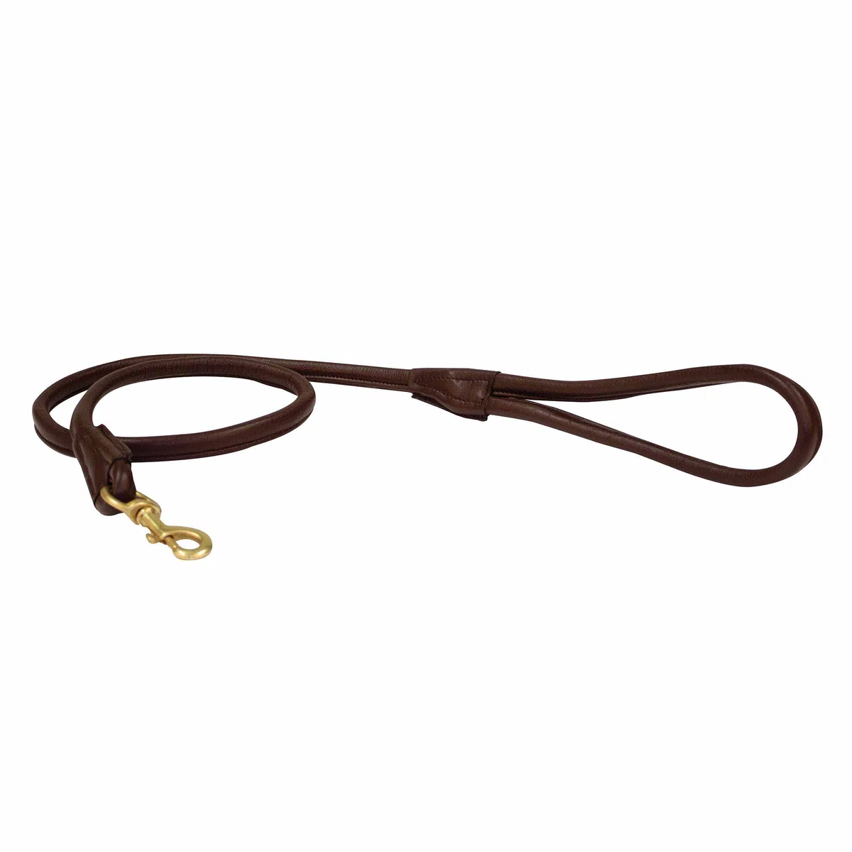 Weatherbeeta - Correa redondeada de piel para perros (Tamaño Único) (Marrón)
