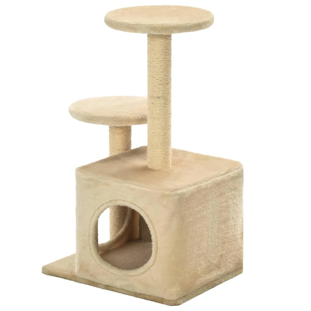 LAPOOH Rascador para Gatos con Poste de sisal, Arbol para Gatos, Gatos Accesorios, Arranhador para Gatos, Arbol Rascador Gatos, 60 cm Beige