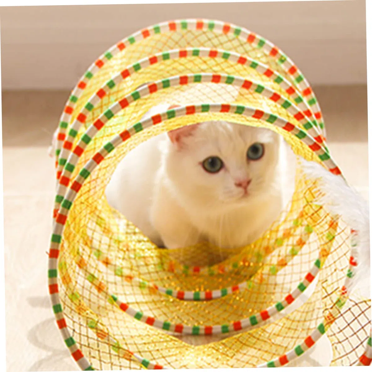 DOITOOL 3 Piezas Túnel Plegable para Gatos Túnel para Gatos Juguetes De Pequeños Bichos Gatos Ejercitando Juguetes Túnel Juguetes Malla Elástica Mascota Gatito