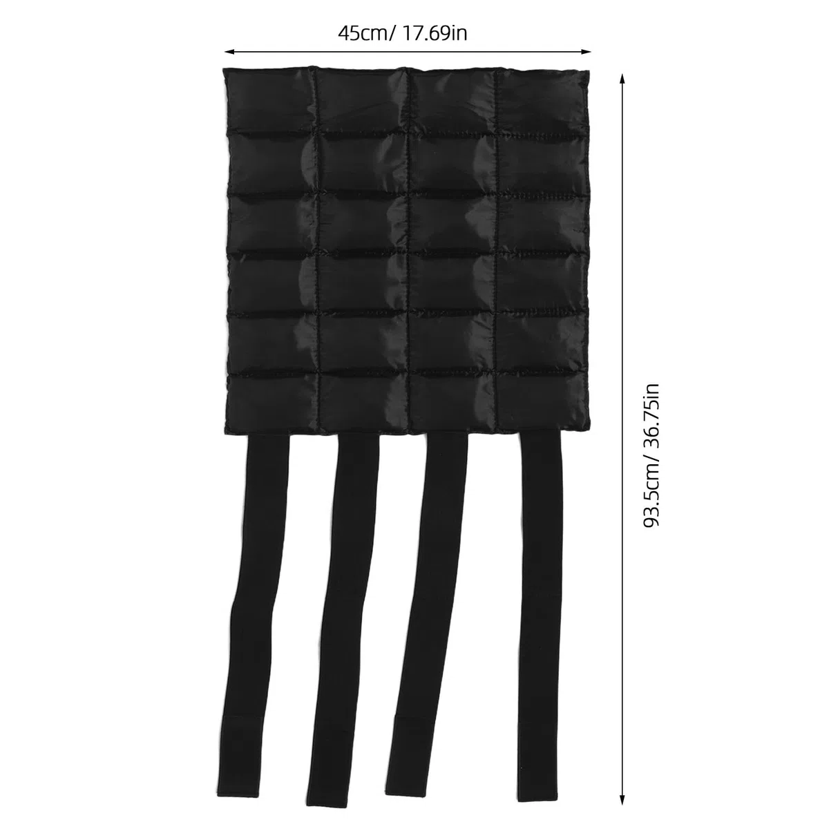 Protector Frío para Piernas de Caballo de Nylon Negro Forma Ergonómica, Reduce Temperatura y Alivia Hinchazón en Entrenamiento Ecuestre y Recuperación