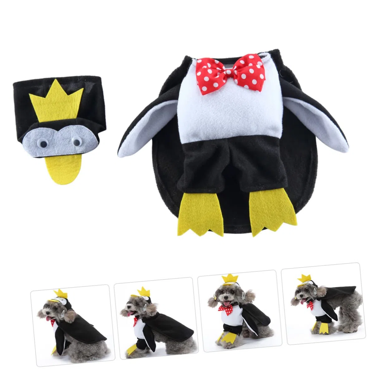 Milisten 2juegos Halloween para Mascotas Disfraz De Pingüino para Perros y Gatos Ropa Cómoda y Transpirable para Fiestas y Eventos para Fotos y Celebraciones De Halloween