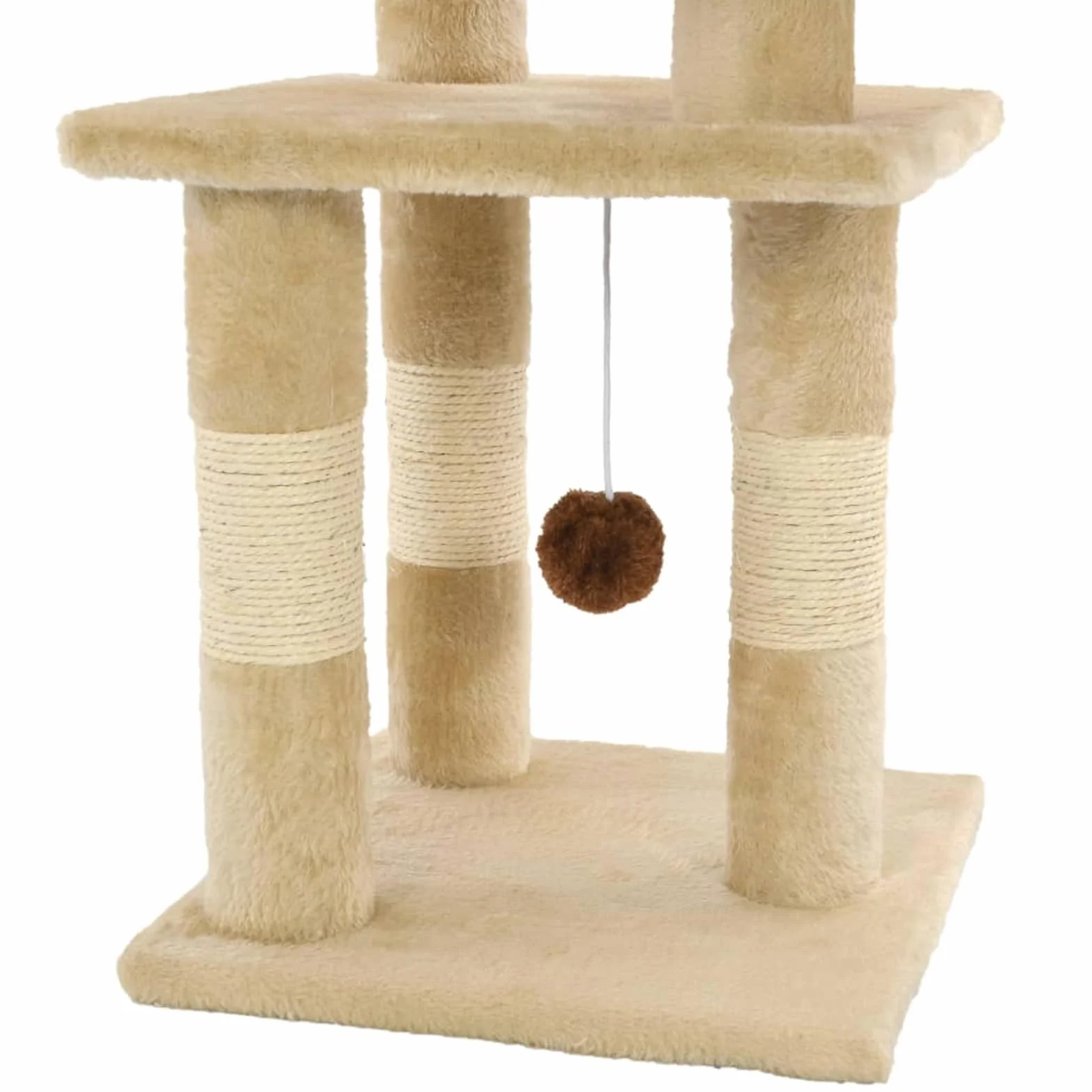 Rascador para Gatos con Postes de sisal, Arbol para Gatos, Gatos Accesorios, Arranhador para Gatos, Arbol Rascador Gatos, 65 cm Beige