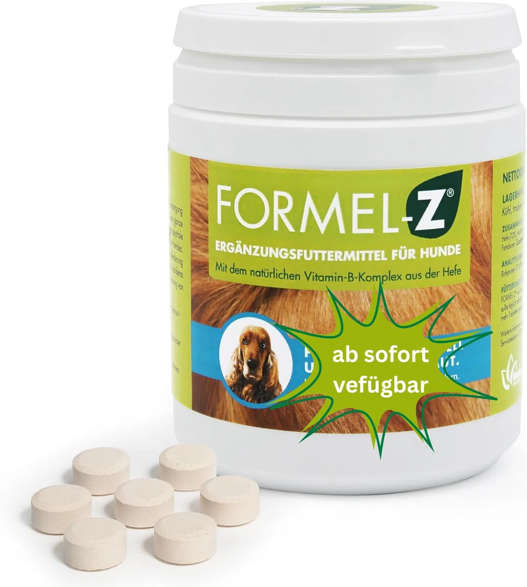 Cuidado de la piel y del pelaje para perro | Estudios probados | Sin productos químicos | 365 tabletas | Desarrollado por expertos | Con complejo natural de vitamina B | Aceptación especial