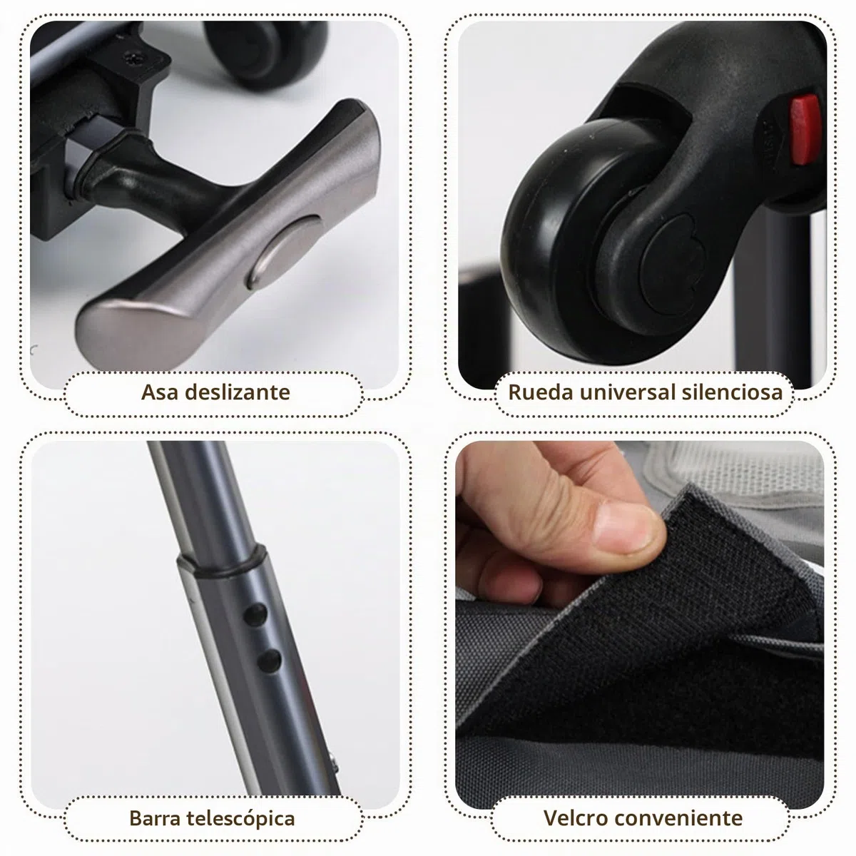 Galatée Cochecito para Mascotas, Bolsa De Viaje para Perros con Ruedas Extraíbles, Bolsa De Transporte Portátil para Gatos, Bolsa Plegable para Perros para Viajes, Camping y Exteriores(Negro)