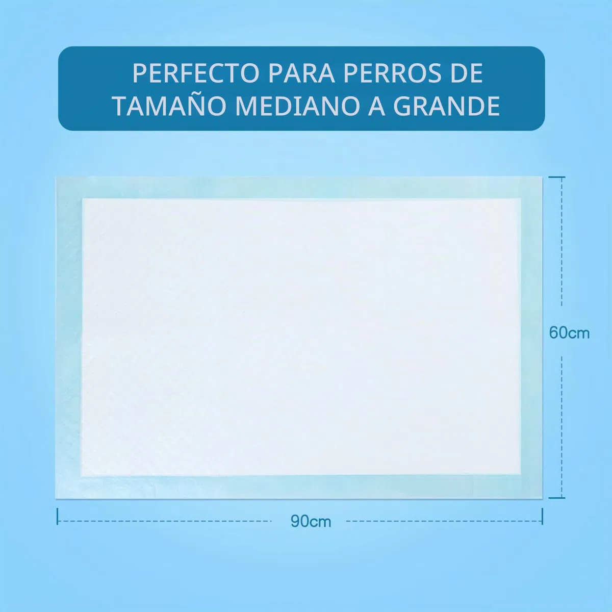 Nobleza - 120 x Empapadores Perros Alfombrilla higiénica de Entrenamiento para Perros. Ultraabsorbente 90cm*60cm Azul