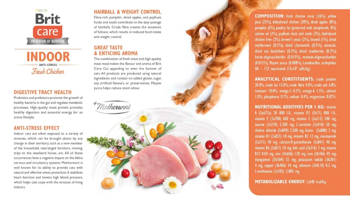 Brit Care Grain Free Adult Indoor Antiestrés con pollo 7 kg