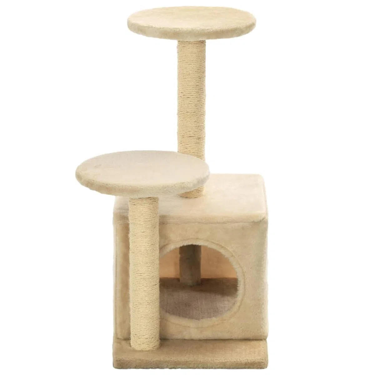 LAPOOH Rascador para Gatos con Poste de sisal, Arbol para Gatos, Gatos Accesorios, Arranhador para Gatos, Arbol Rascador Gatos, 60 cm Beige