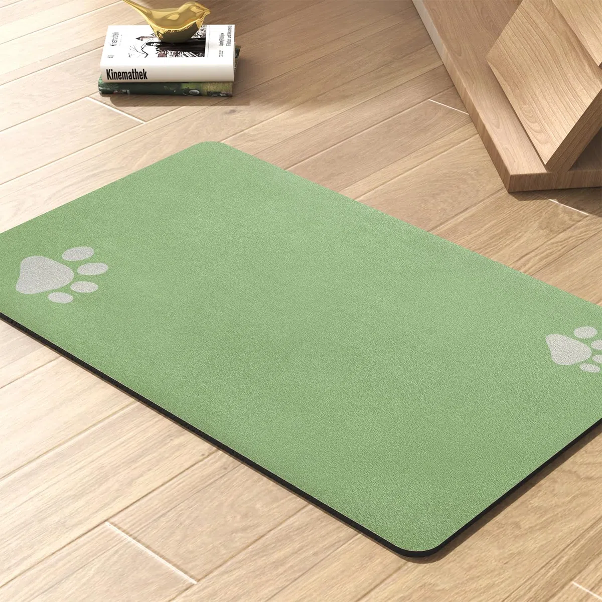 Tapete de alimentación para mascotas, tapete absorbente para cuenco de comida y agua, sin manchas, dispensador de agua para perros, accesorios para perros, suministros para mascotas, cuenco de agua