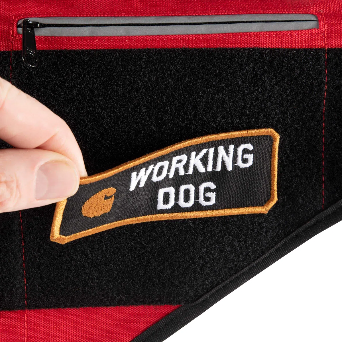 Carhartt Chalecos para Mascotas, Nailon Ripstop arnés para Perro de Servicio, S, Alto Riesgo Rojo/Carhartt marrón, pequeño