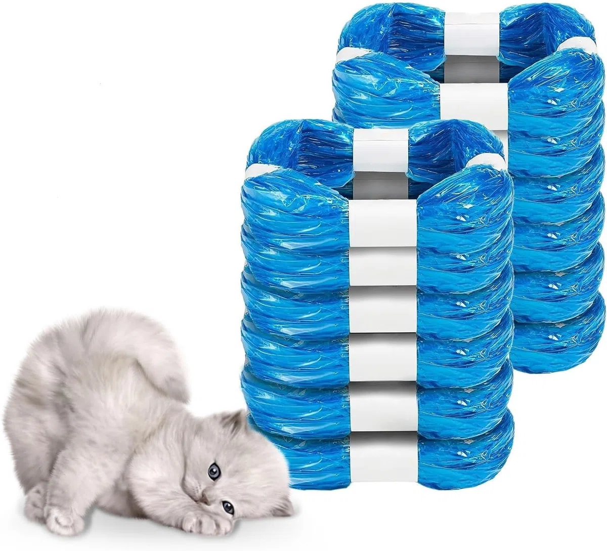 Paquete de 12 repuestos de arena para gatos, compatibles con recambios de bolsas Genie, perfumadas, color azul