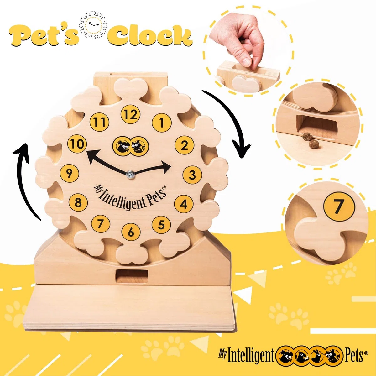 My Intelligent Dogs Juguete Interactivo para Perros Inteligencia - Juguete de Inteligencia para Perros y Gatos - Juguete Interactivo para Perros y Gatos - Juegos de Pensamiento para Perros - Reloj