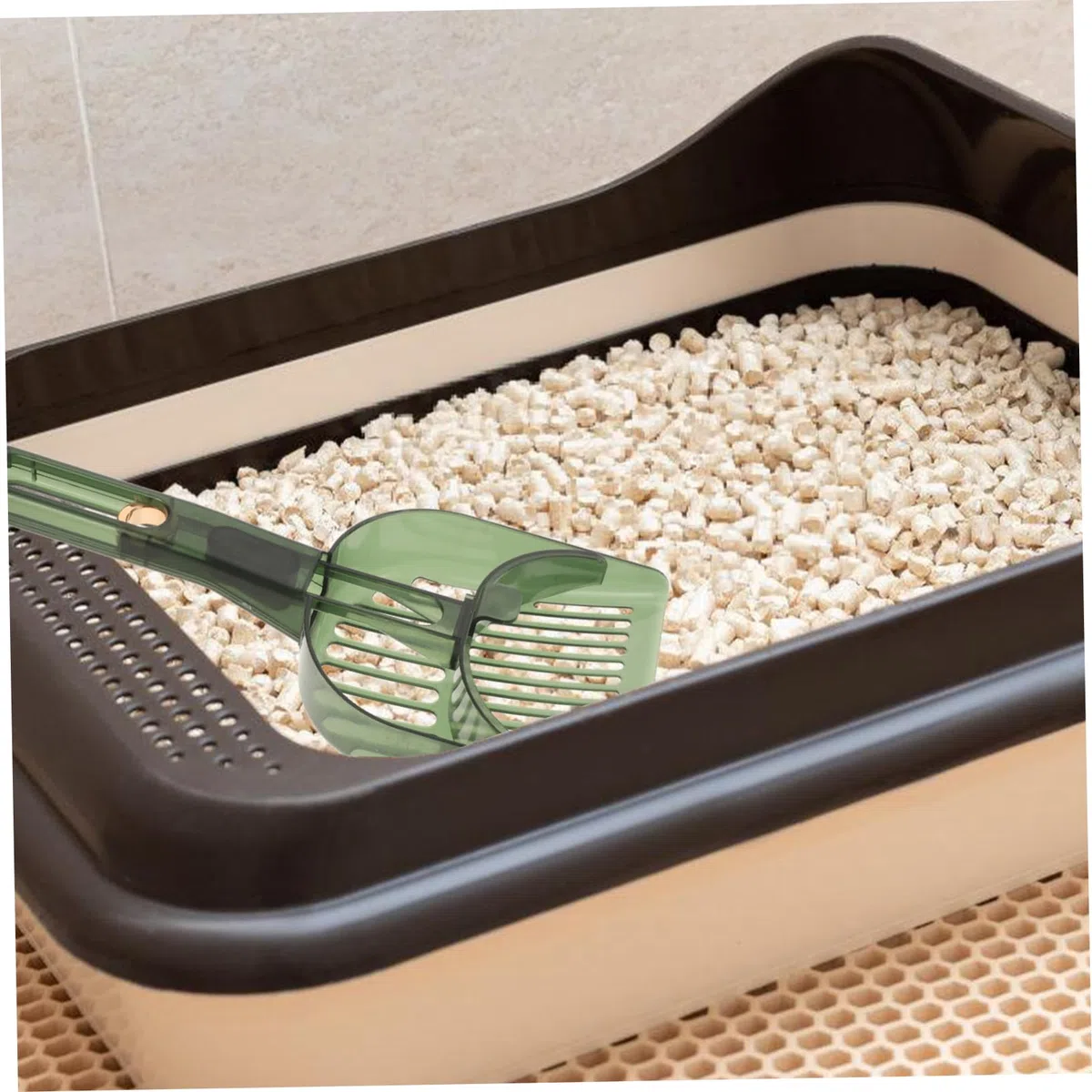 Kisangel 3 Piezas Pala para Arena para Gatos Pala para excrementos Pala de Arena para Mascotas Pala de Arena Fina Pala para Gatos Basura Pala de Arena para Gatos Reutilizable plastico abs