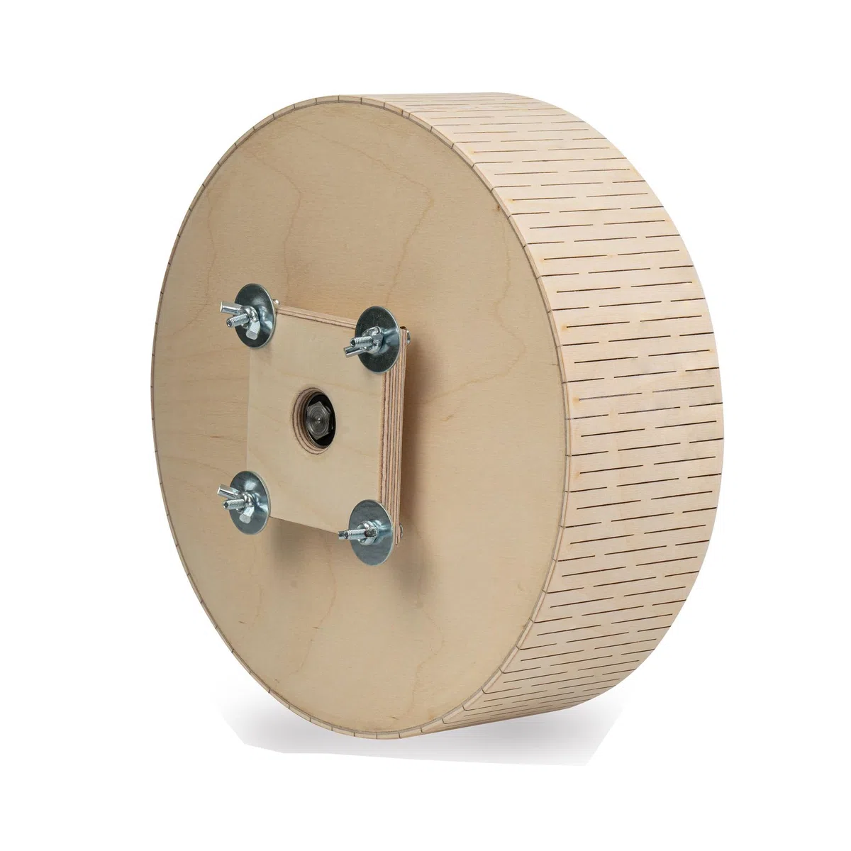 Rueda de madera silenciosa de 31 cm con banda de rodadura de corcho para hámsters, degus, jerbos y roedores pequeños, superficie de rodadura de 12,5 cm de ancho, rodamientos de bolas, construcción