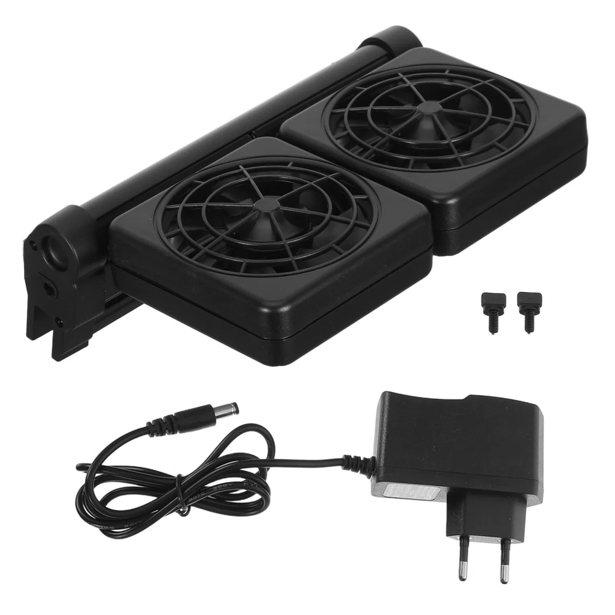 Ventilador de Refrigeración para Pecera con Borde, Abs Negro 2 X 1.9w