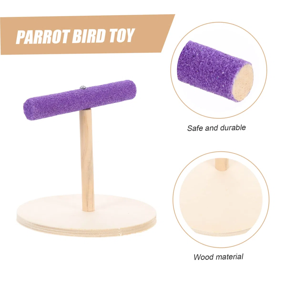 POPETPOP 5piezas Percha De Madera para Periquitos y Aves Pequeñas Juguete Interactivo De Oficina Diseño Seguro y Creativo para Aves Estilo Chic y Decorativo para Crear Cálidos