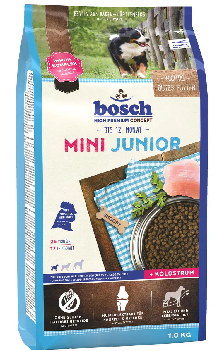 bosch HPC Mini Junior | Alimento seco para perros de cría de razas pequeñas (hasta 15 kg) | 1 x 15 kg