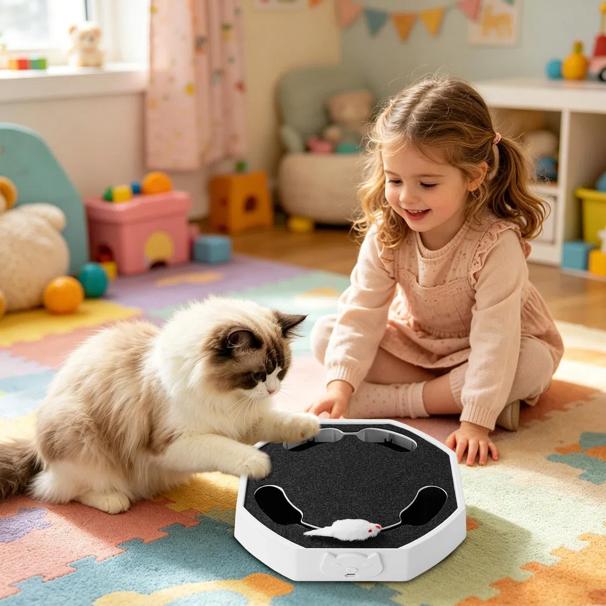 Juguetes interactivos para gatos, juego interactivo en forma de ratón, juguete de ejercicio recargable para gatos, hogar, sala de estar, cocina, apartamento, cocina, apartamento, parque