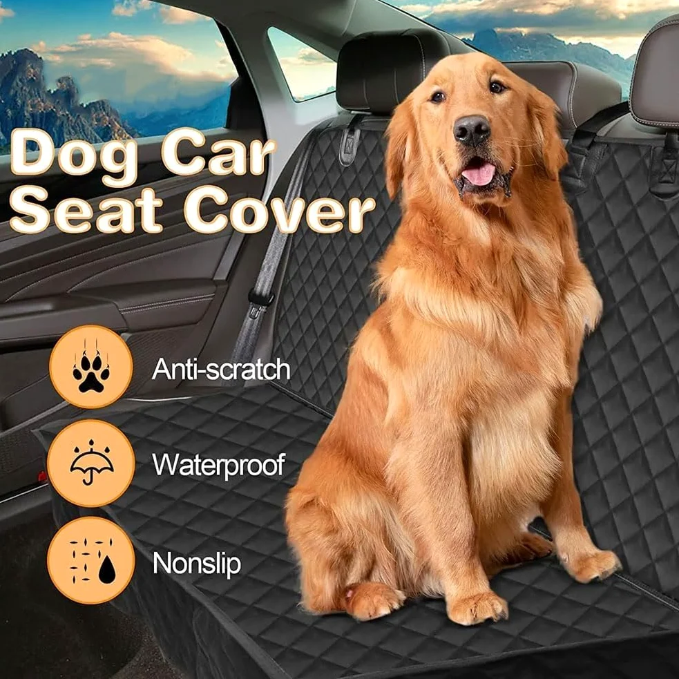 Funda para Asiento De Coche Perros para Skoda Karoq SUV, Prueba De ArañAzos E Impermeable Funda para Asiento Trasero De Coche para Perros