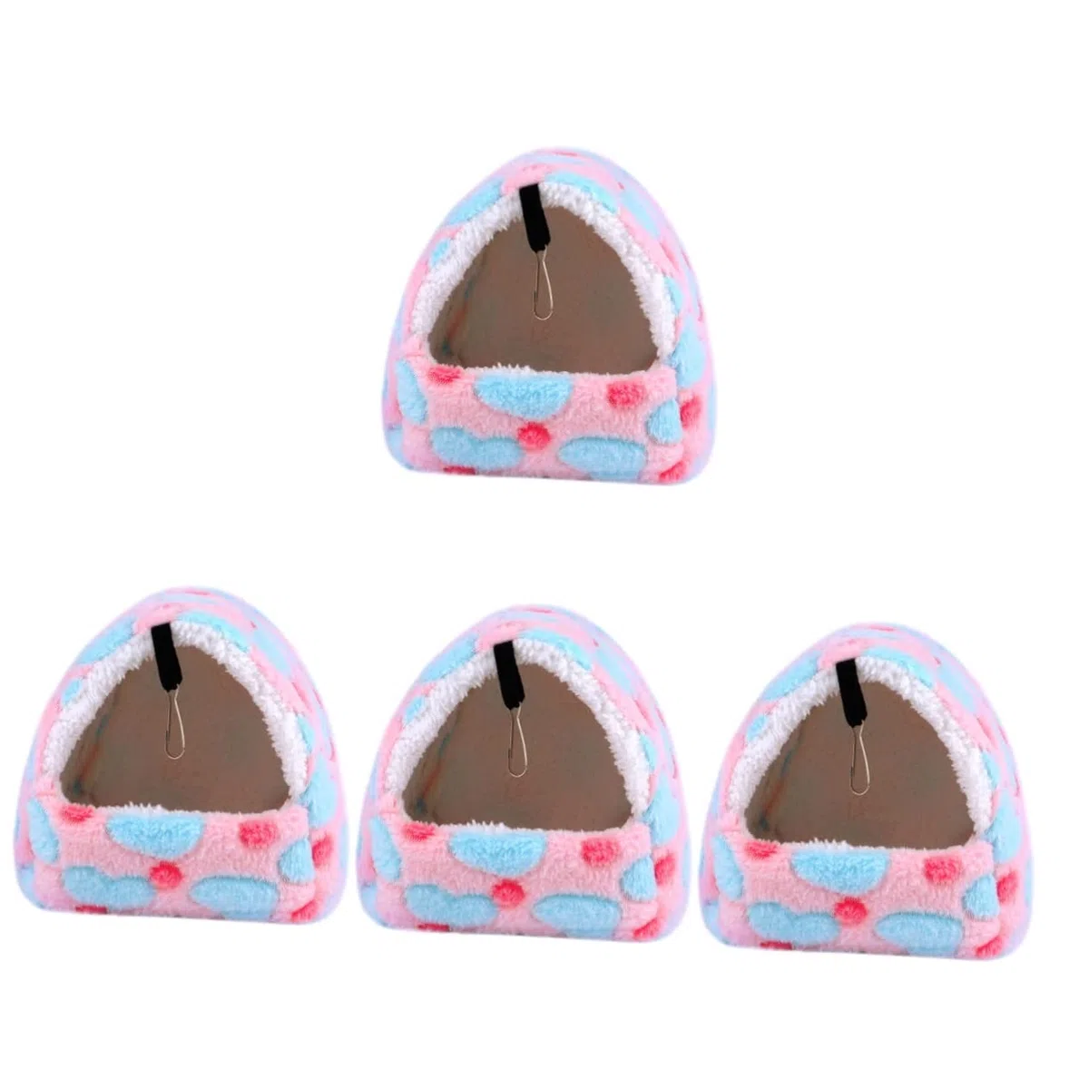 Mipcase 4 Piezas Cama Pequeña Invierno Cálido Hámsteres En Roedores Escondite Jugando Calentamiento Polar Térmico L Descansando Enano Hogar Rata Calor Colgando con Cerdo