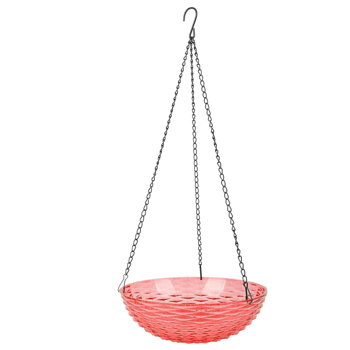 Fabater Burbujeador Solar para Baño de Pájaros, Comedero Colgante para Pájaros para Jardín Al Aire Libre, Material Plástico Duradero, Adecuado para Porche, Balcón, Atrae con Agua Corriente (Rojo)