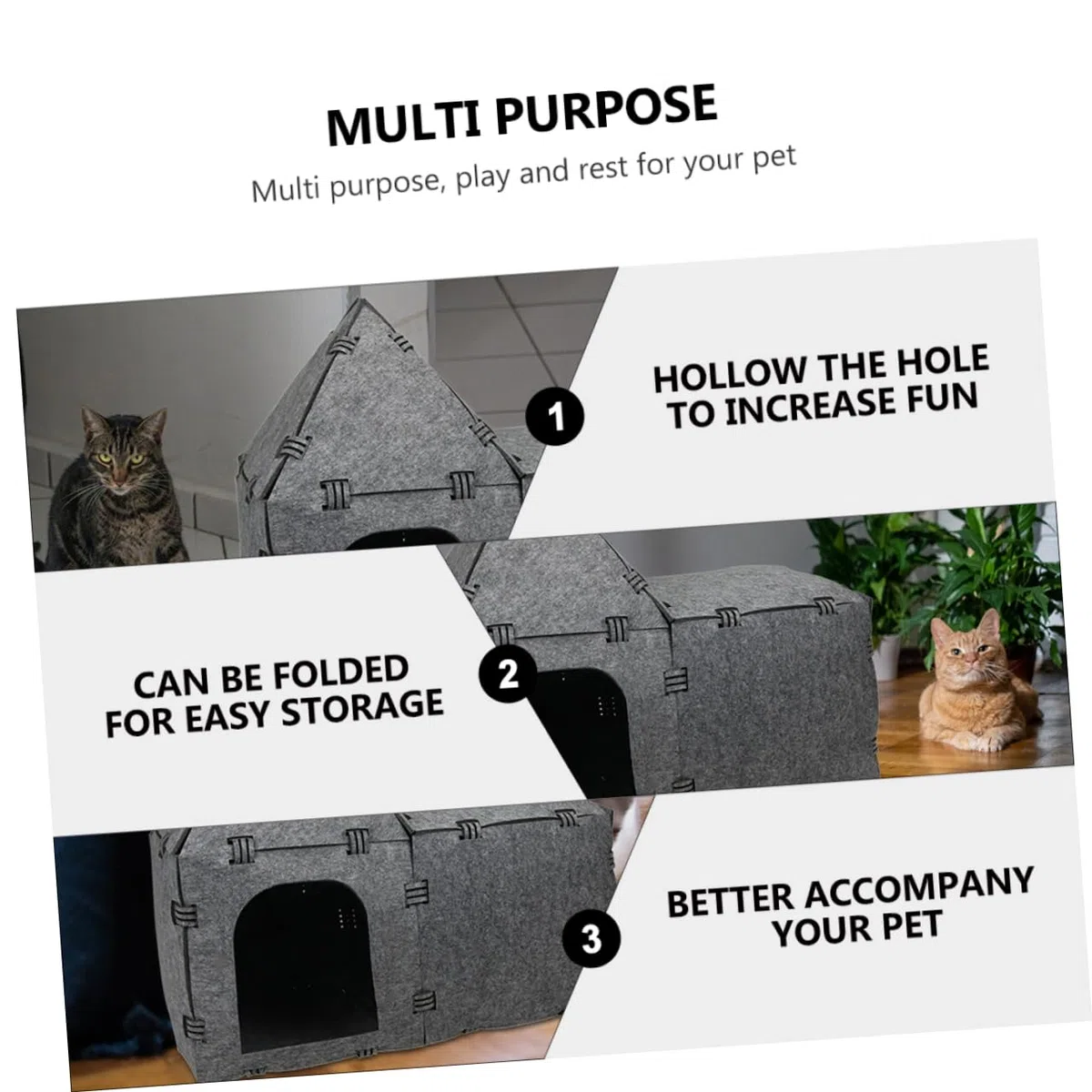 Ipetboom Juguete para Mascotas Túnel para Gatos Casa Nido Colores para Mantener Mascota