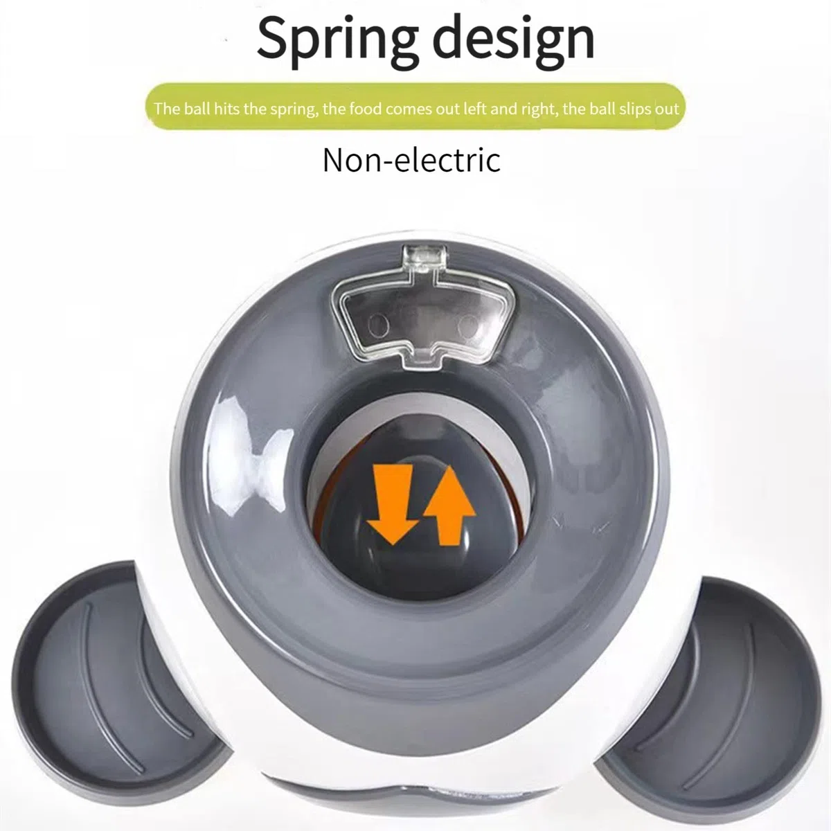 Lanzador automático de bolas para perros, lanzador automático de bolas para perros, juguete interactivo para buscar perros con 2 pelotas de tenis, máquina de recompensa de alimentos para perros con