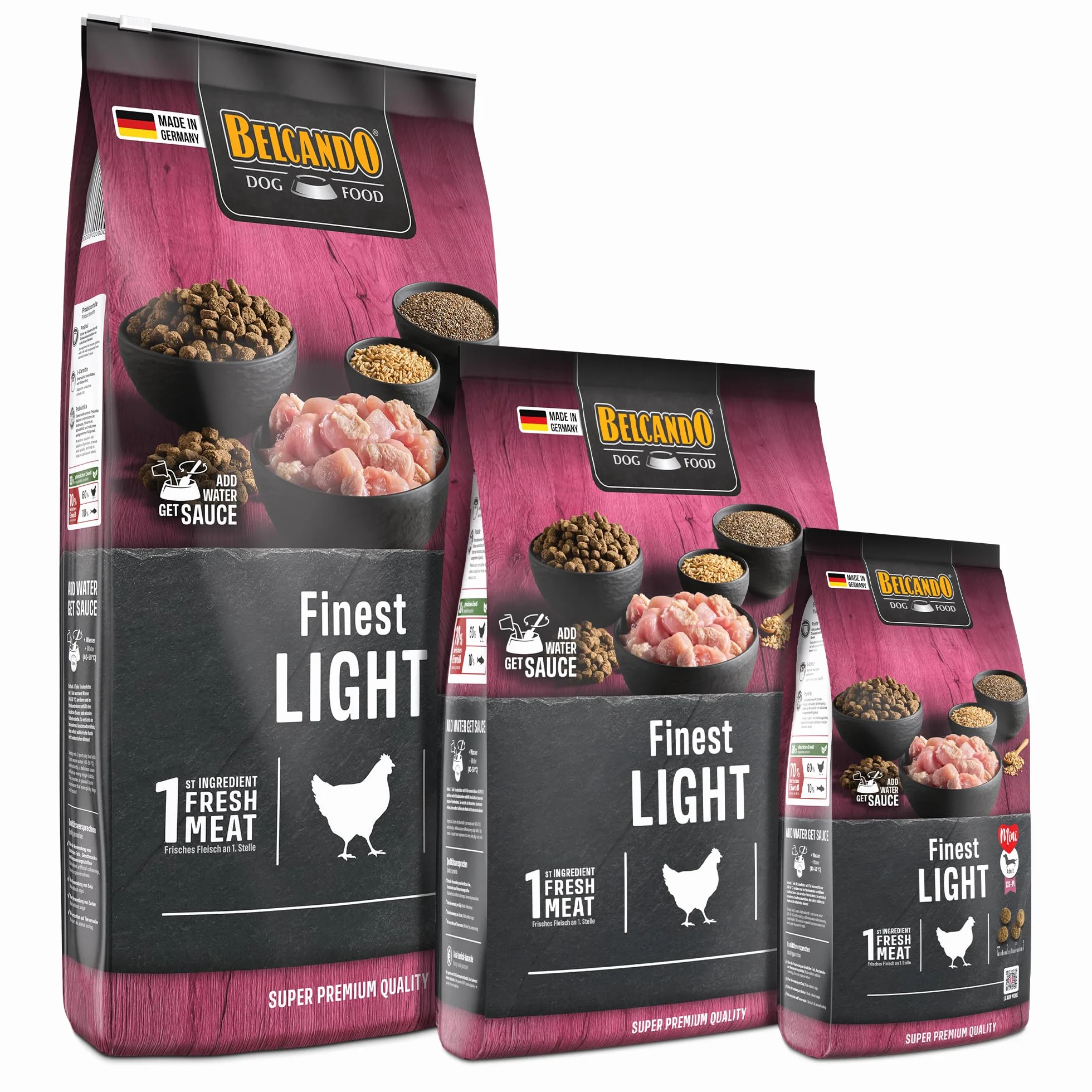 Belcando Finest Light [12,5 kg] Alimento para Perros | Comida Seca para Perros pequeños y con sobrepeso | Alimento Completo para Perros a Partir de 1 año de Edad