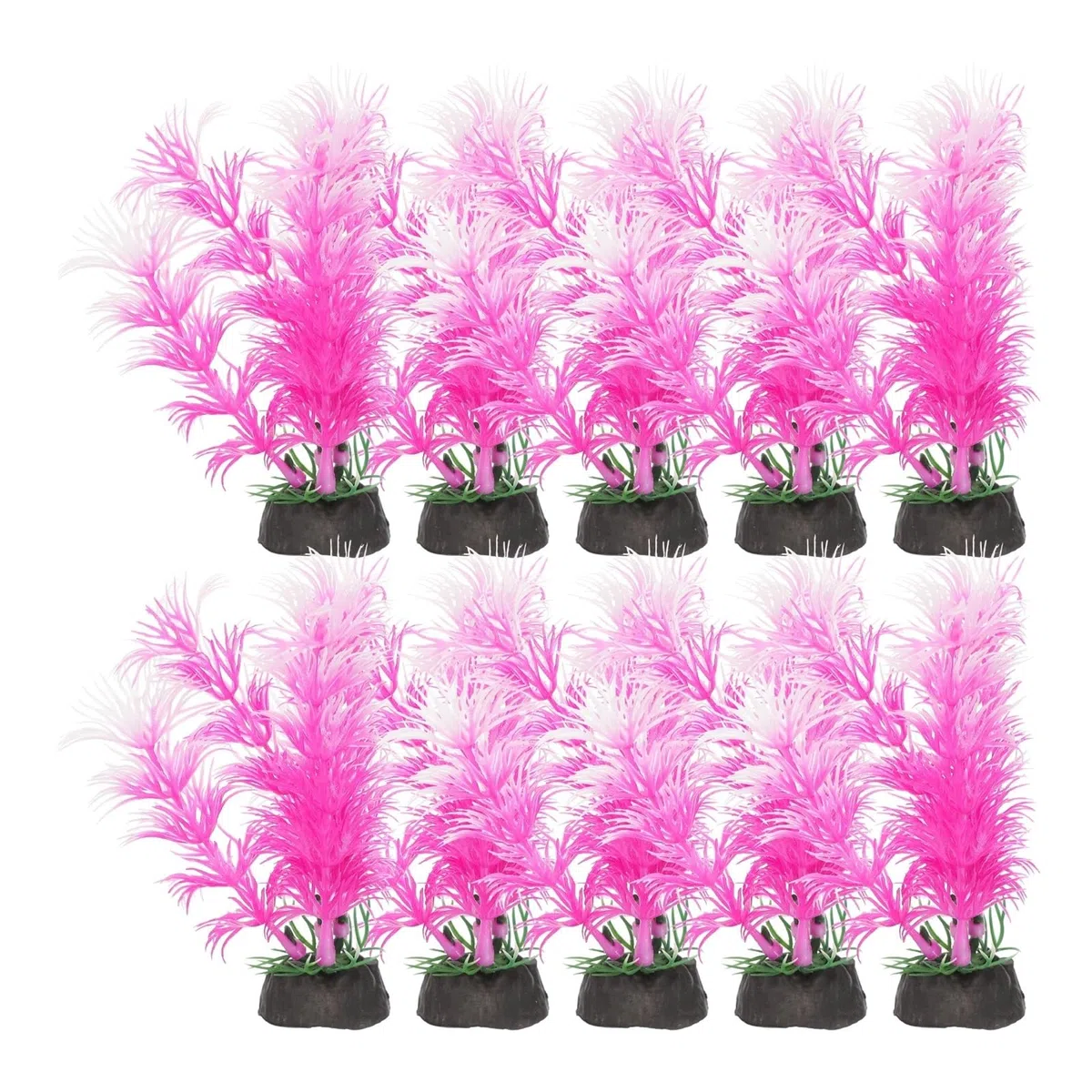Plantas Artificiales para acuarios, Plantas Artificiales for Acuario 10 Piezas Multicolor
