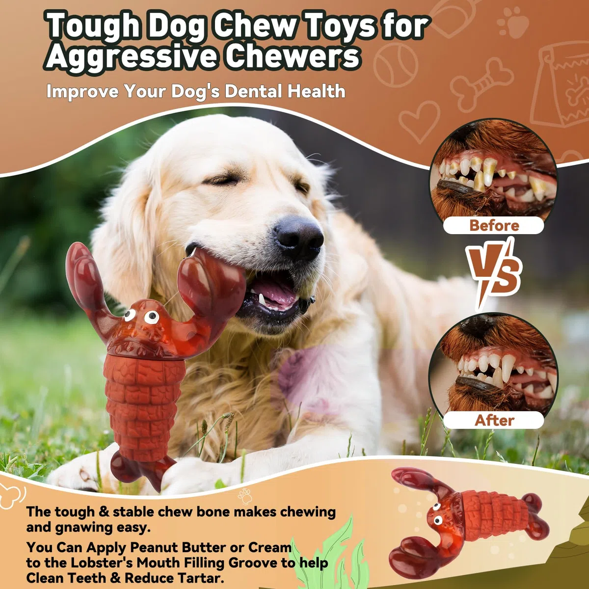 Juguetes para perros para masticadores agresivos, juguetes interactivos para perros grandes, juguetes chirriantes indestructibles para mantenerlos ocupados, juguetes resistentes para perros de raza