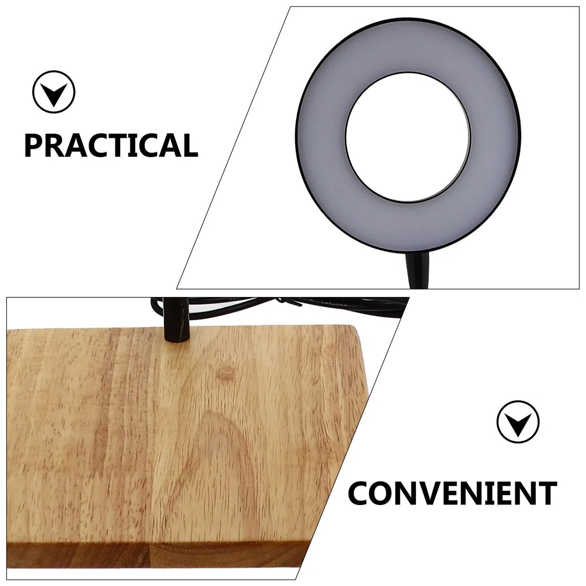 Lámpara LED para Acuario Marino y Plantas Acuáticas Base de Madera y Aleación de Aluminio, Fácil de Instalar y Mover para Decoración en Casa