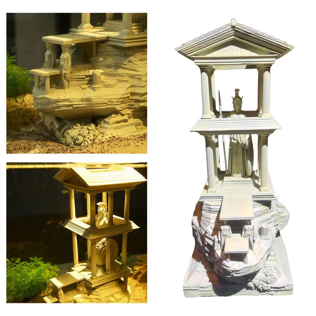 Decoración de Acuario Arquitectura Romana Estatua Accesorios de Acuario Figura Resina