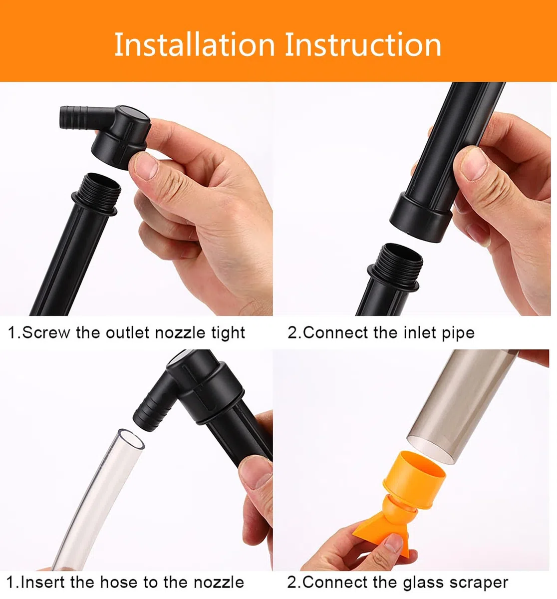 Aspirador Sifónico para Acuarios, Manguera Sifónica Manual con Bolsa De Aire Duradera, Herramientas De Limpieza para Acuarios, Limpiador De Algas para Peceras, Limpieza De Grava y Arena(A)