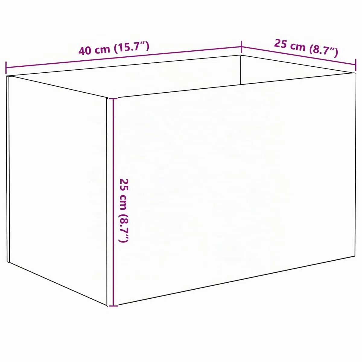 vidaXL Acuario con Almacenamiento Transparente 40 x 25 x 25 cm Cristal, Acuario exhibidor, Tanque de Vidrio Moderno, pecera panorámica, para Interiores y Exteriores