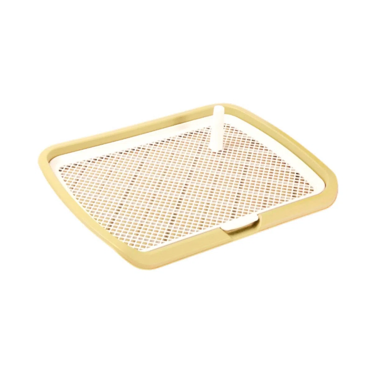 Bandeja de baño para Entrenamiento de Mascotas con solución de fácil Limpieza. Ideal para Perros de Cualquier tamaño. Diseñada para Mascotas, Amarillo, 66x50x5.2cm