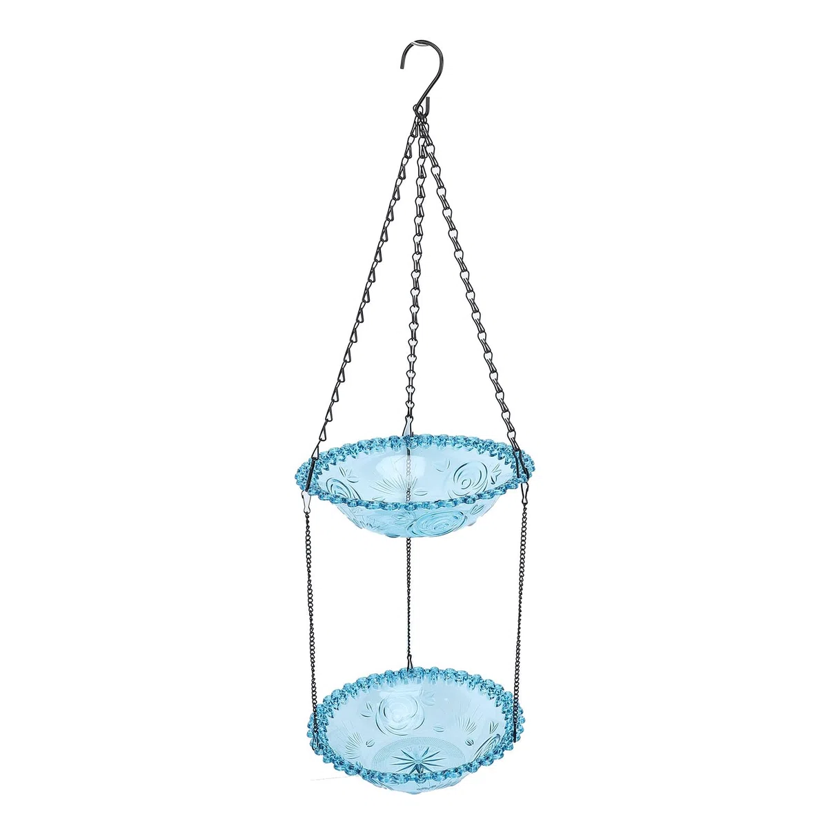 Comedero para Pájaros Colgante, Fuente Solar Grande para Decoración de Jardín y Pájaros Pequeños, Fácil de Usar, Comedero para Al Aire Libre para Césped de Jardín, Material Plástico