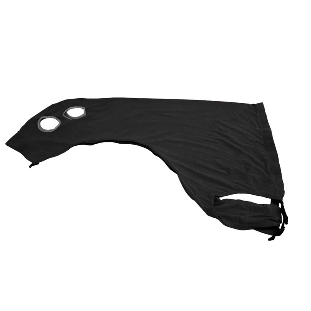 TopHomer Capucha de cabeza de caballo de forro polar suave, cómoda manga de cabeza de caballo con cremallera para proteger la melena, mantener el cuello caliente (negro/grande)